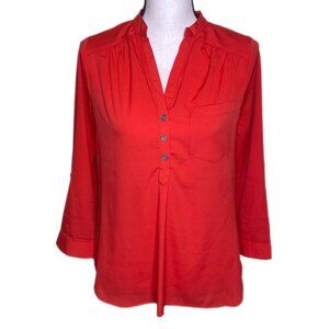 Pink Rose Women's Red Long Sleeve Blouse Size XS